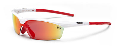 משקפיים לבנות עם עדשות מראה אדומות SpinJet 6001