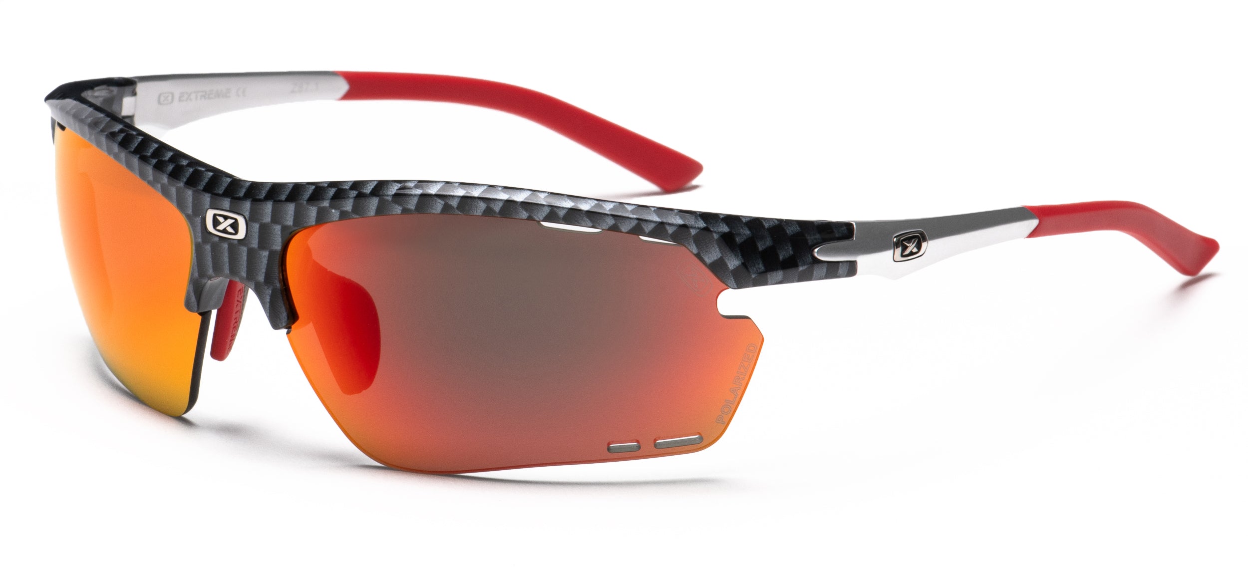 SpinRun 6020 carbon frame, Gray Polarized lens mirror Red