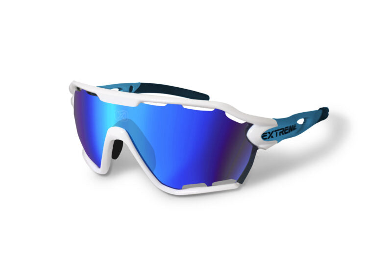 White glossy lens mirror Blue SKY 3051