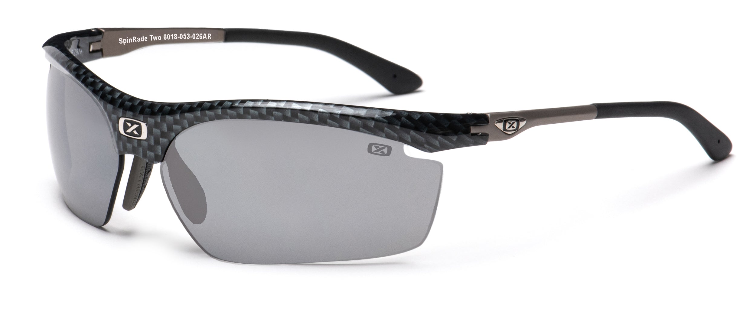 carbon Gray lens Silver Spinrade Two 6018 Glasses