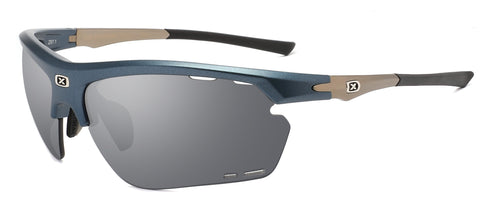 SpinRun 6020 מסגרת מתכת כחולה, עדשת מראה אפורה